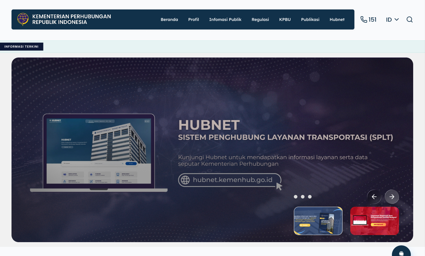 WEBSITE KEMENTERIAN PERHUBUNGAN (2026)